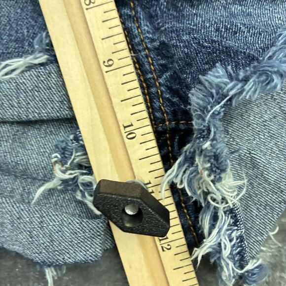 VTG Levis 501 Jean Shorts Women’s Sz.27 Blue Button Fly Cut Off Daisy Duke - Picture 7 of 9